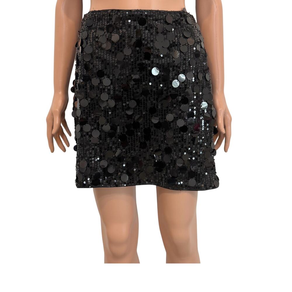 Kate Kasin medium sequin stretch mini skirt bodycon SK 2814